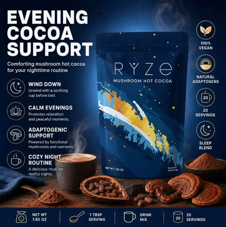 Ryze Evening Mushroom Hot Cocoa